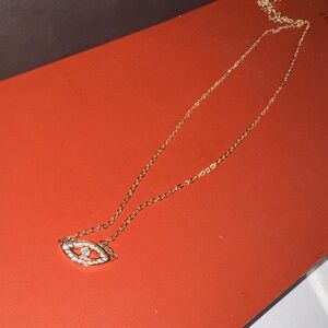 Gold Evil Eye Pendant Necklace